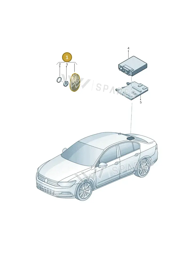 5Q0963511 — Volkswagen Passat saloon (2014-2024) diagram 793963200, position 1
