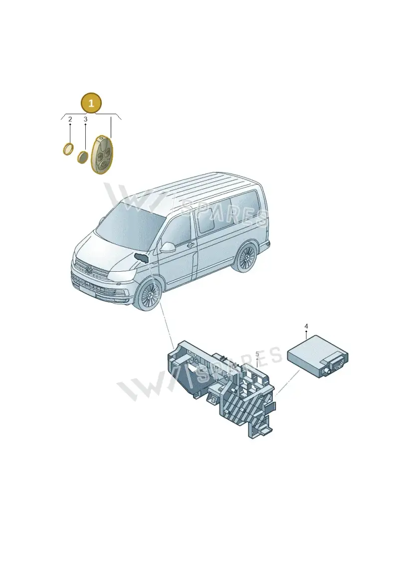 5Q0963511 — Volkswagen Caravelle (2015-2019) diagram 861963200, position 1