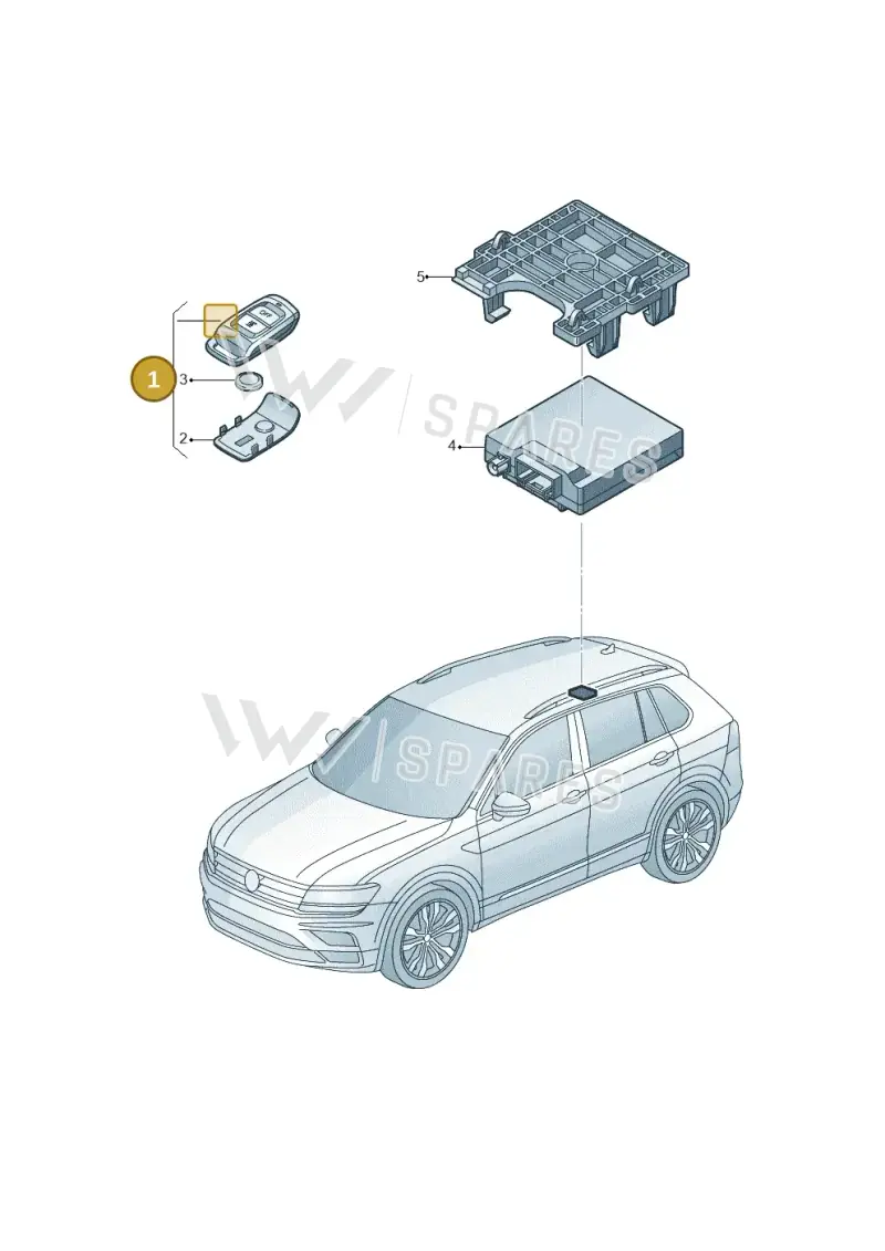 5Q0963511 — Volkswagen Tiguan 2.0 4Motion (2016-2024) diagram 884963200, position 1