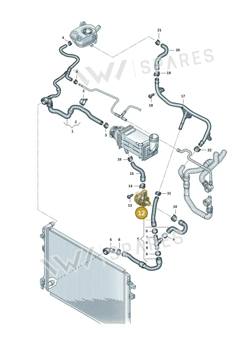 5Q0965567 — Volkswagen Caddy Maxi Kombi (2020-2024) diagram 837121235, position 12