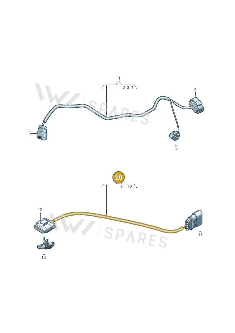 5Q0971106 — Volkswagen Golf 2.0 (2016-2020) diagram 745972500, position 10