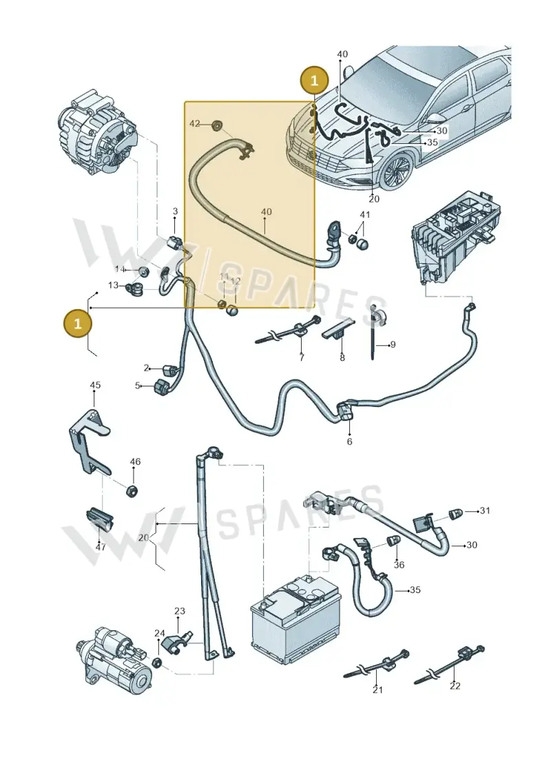 5Q0971230PD — Volkswagen Jetta 1.4 (2017-2024) diagram 431971010, position 1