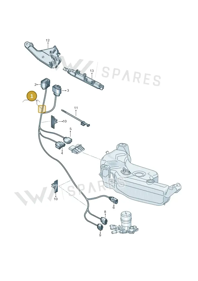 5Q0971401 — Volkswagen T-Roc BlueMotion (2017-2024) diagram 813971075, position 1