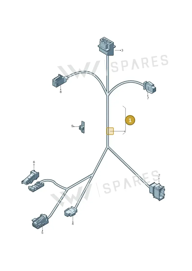 5Q0971407 — Volkswagen Golf 2.0 (2016-2020) diagram 696972500, position 1