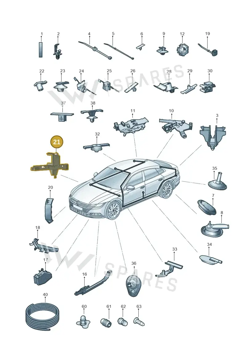 5Q0971830 — Volkswagen Arteon (2017-2023) diagram 828971920, position 21