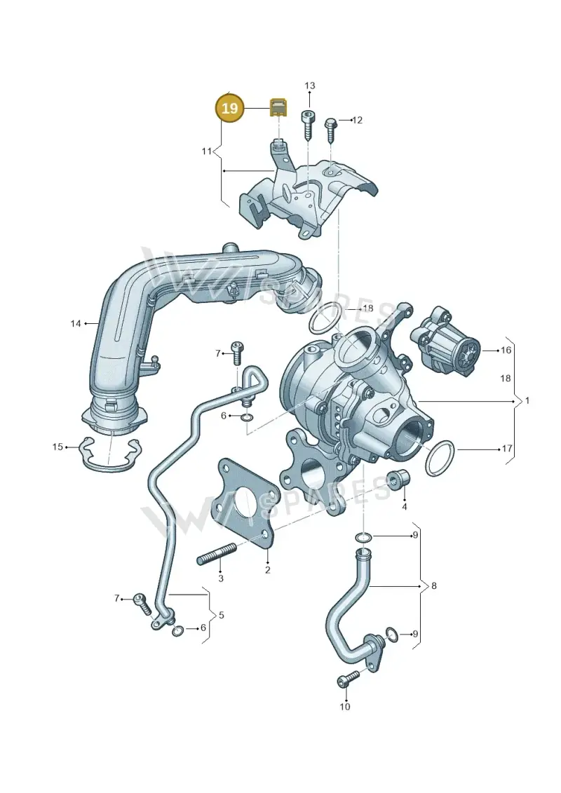 5Q0971842 — Volkswagen Taigo (2021-2024) diagram 587145211, position 19