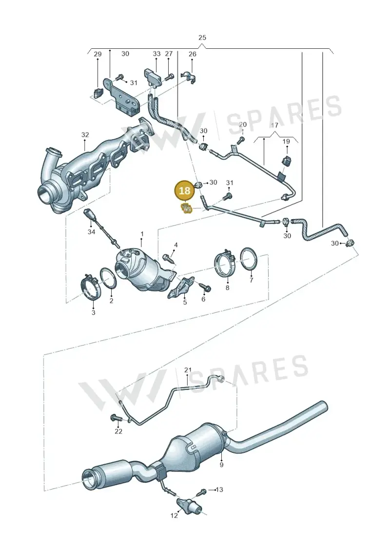 5Q0971939A — Volkswagen MAN TGE 55 (2016-2021) diagram 807254500, position 18