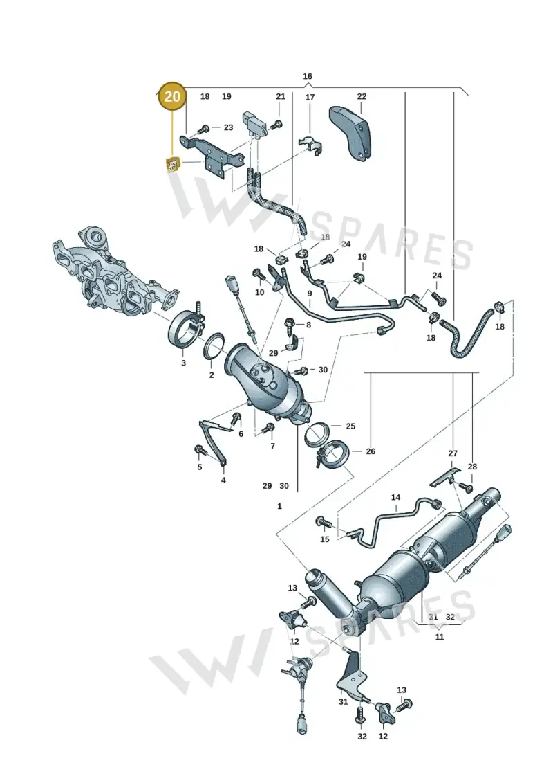 5Q0971939A — Volkswagen Transport. multivan (2019-2024) diagram 7em253070, position 20