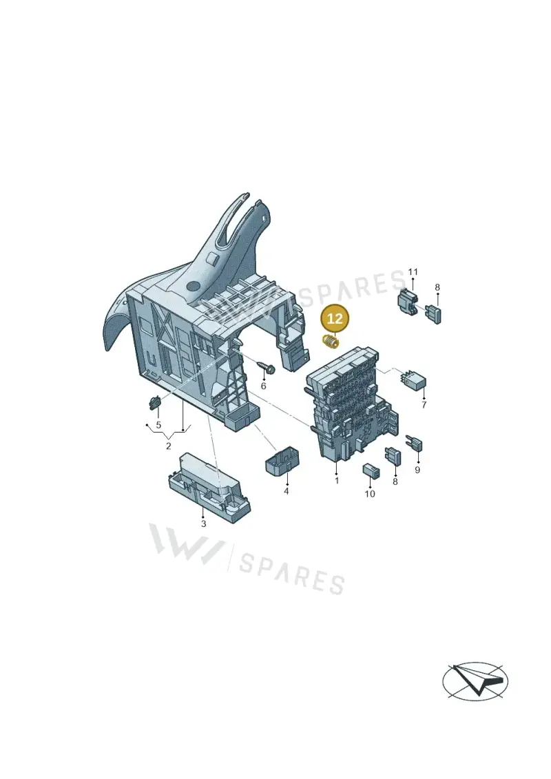 5Q0971990A — Volkswagen T-Roc BlueMotion (2017-2024) diagram 813937000, position 12