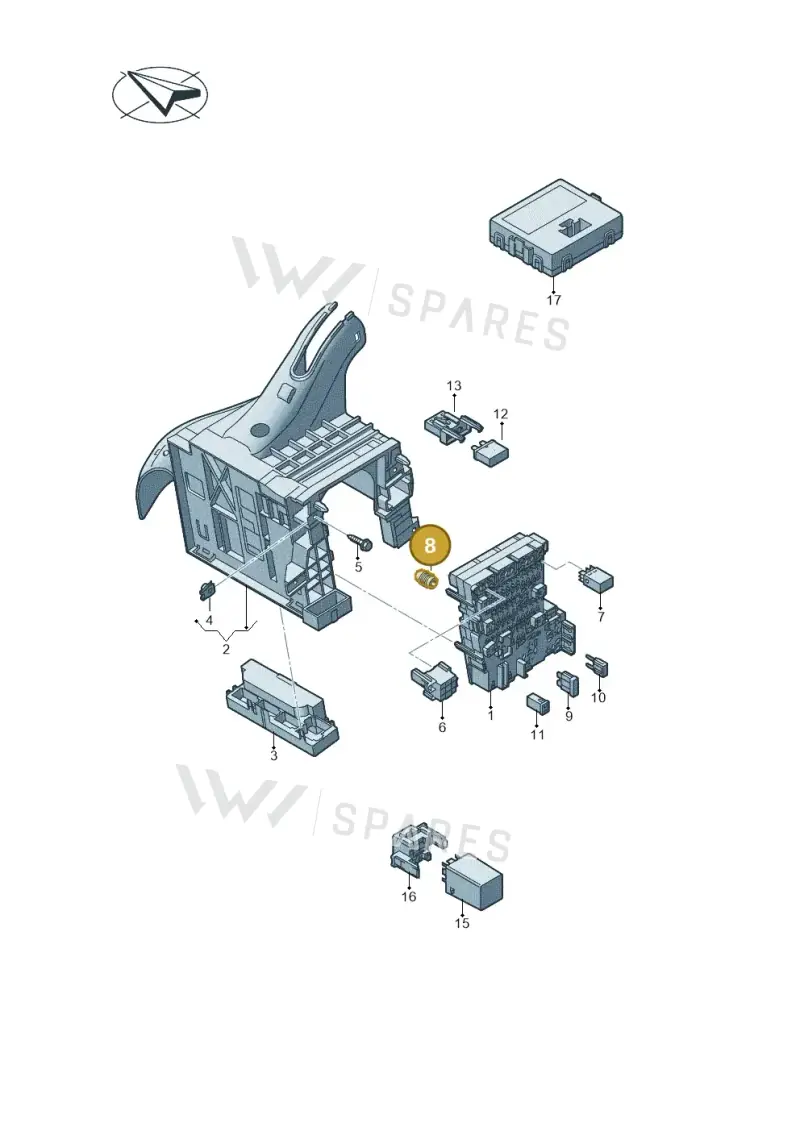 5Q0971990A — Volkswagen Tiguan 2.0 4Motion (2016-2024) diagram 884937000, position 8