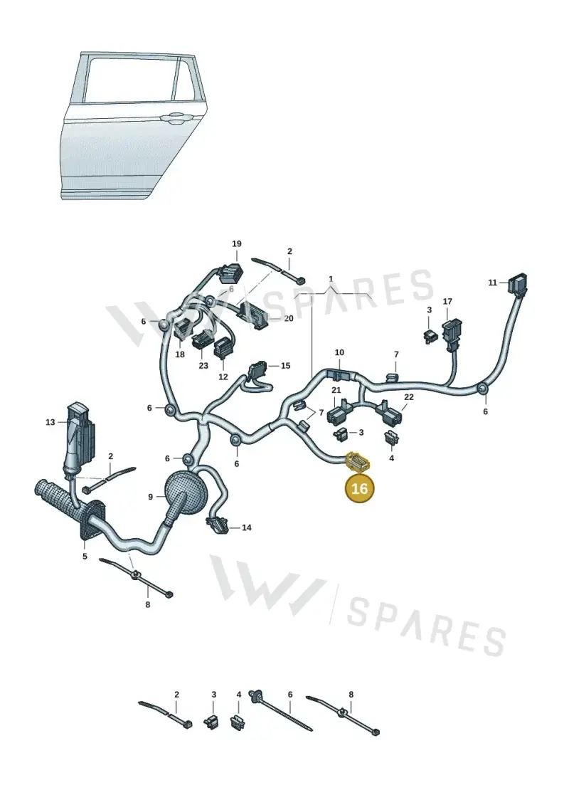 5Q0972703 — Volkswagen ID.4 (2020-2025) diagram 11a972037, position 16