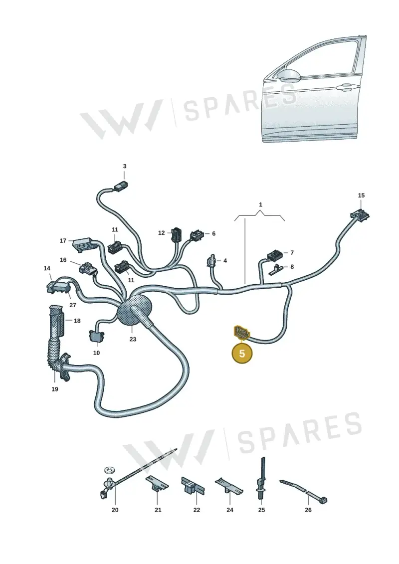5Q0972703A — Volkswagen ID.4 (2020-2025) diagram 10a972033, position 5