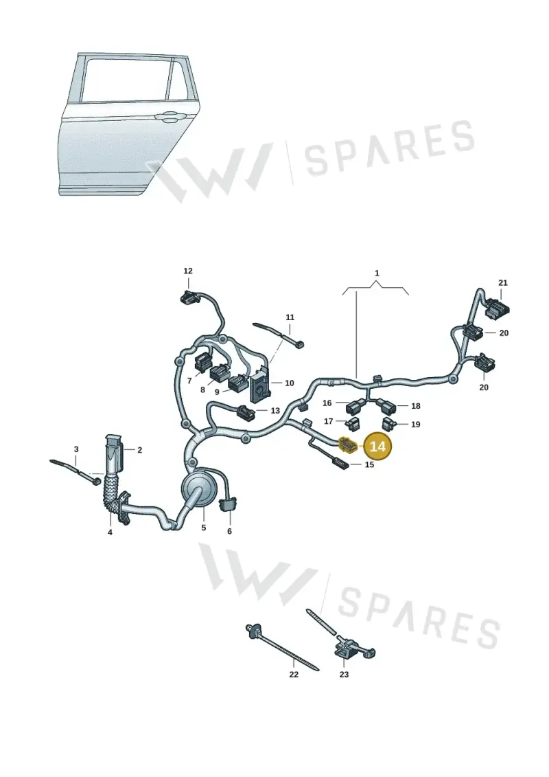 5Q0972703 — SEAT CUPRA Tavascan (2023-) diagram 20h972037, position 14