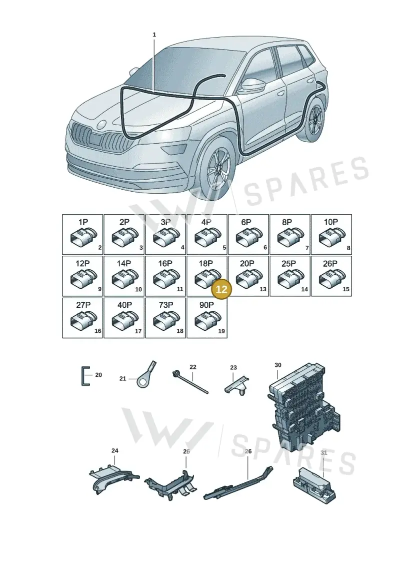 5Q0972718 — Skoda Kodiaq (2018-2022) diagram 804971087, position 12
