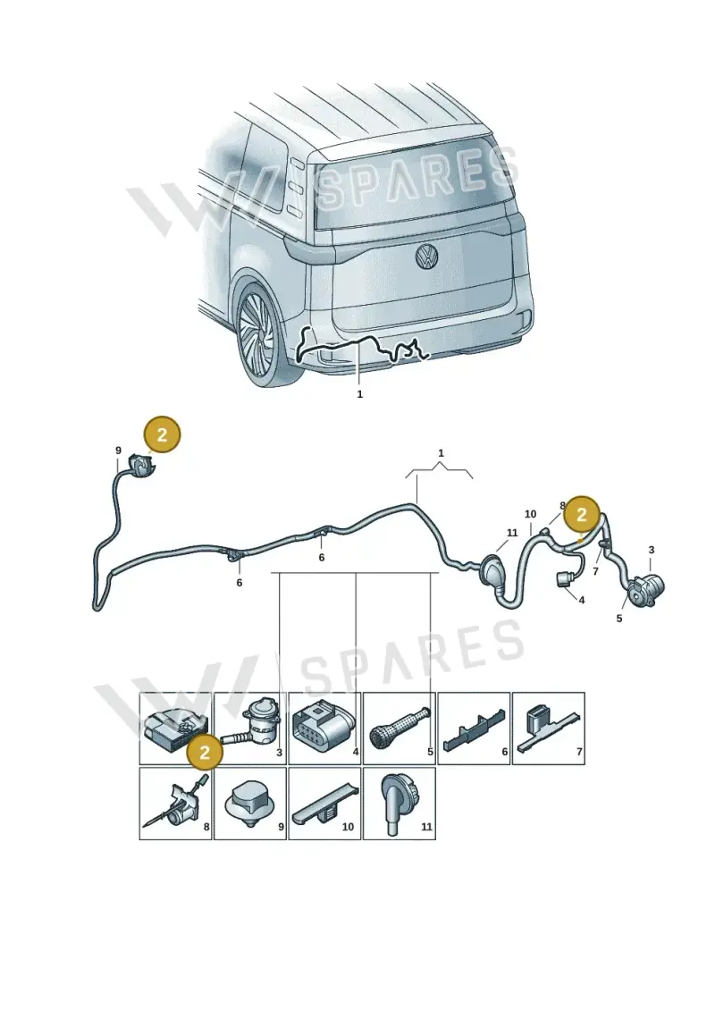 5Q0972724 — Volkswagen ID.Buzz (2022-) diagram 15a972950, position 2