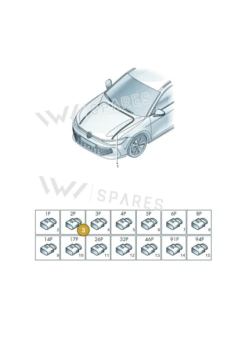 5Q0972752 — Volkswagen Passat estate (2023-) diagram 3j0971800, position 3