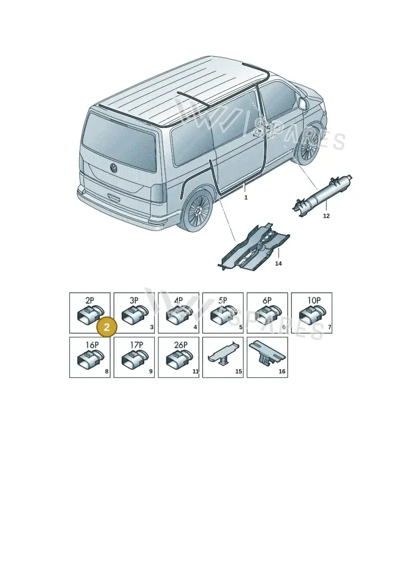 5Q0972772 — Volkswagen Transport. multivan (2019-2024) diagram 7em972080, position 2