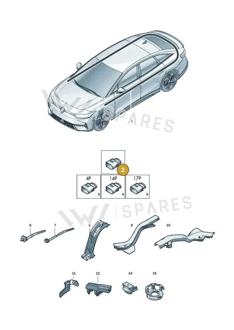 5Q0973733A — Volkswagen Aero saloon (2023-) diagram 14b971900, position 2
