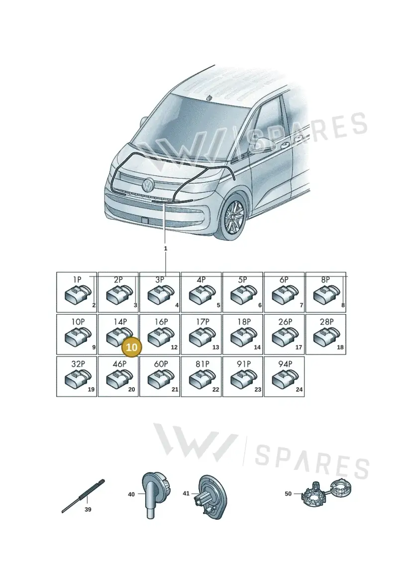5Q0973737 — Volkswagen Multivan (2021-) diagram 7t0971800, position 10