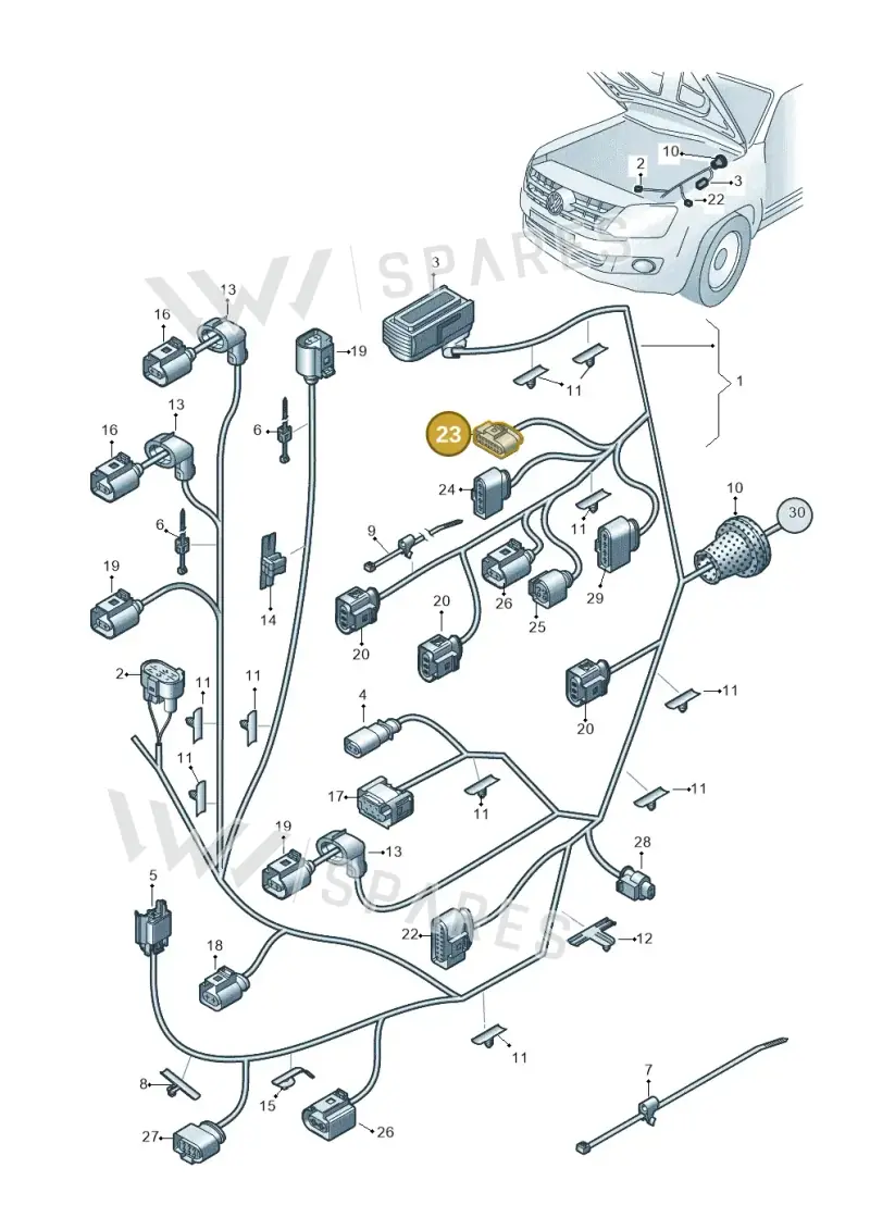 5Q0973737 — Volkswagen Amarok twin cab (2022-) diagram 894971810, position 23
