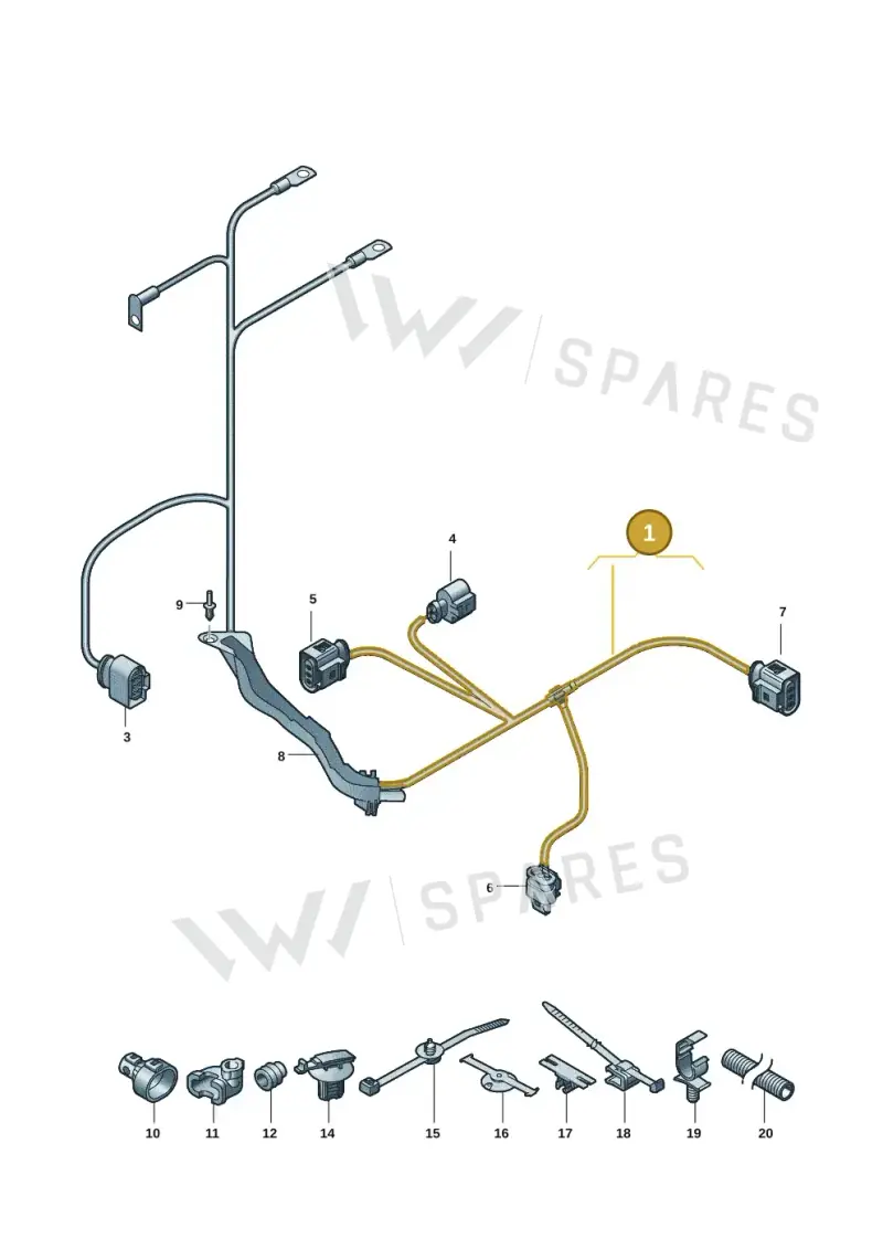 5Q1971111CC — Volkswagen Taos 1.4 (2021-2023) diagram 2gm971070, position 1