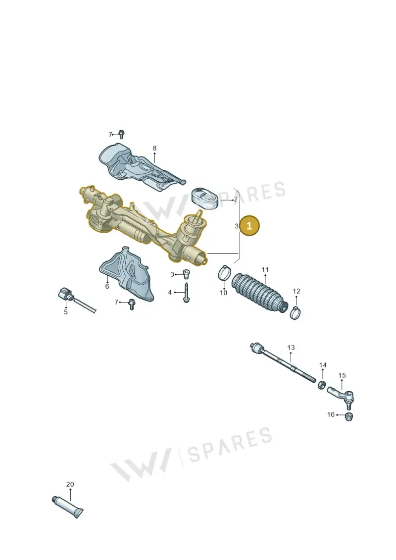 5Q2423055LX — Volkswagen T-Roc convertible 1.5 (2019-2024) diagram 2gk423050, position 1