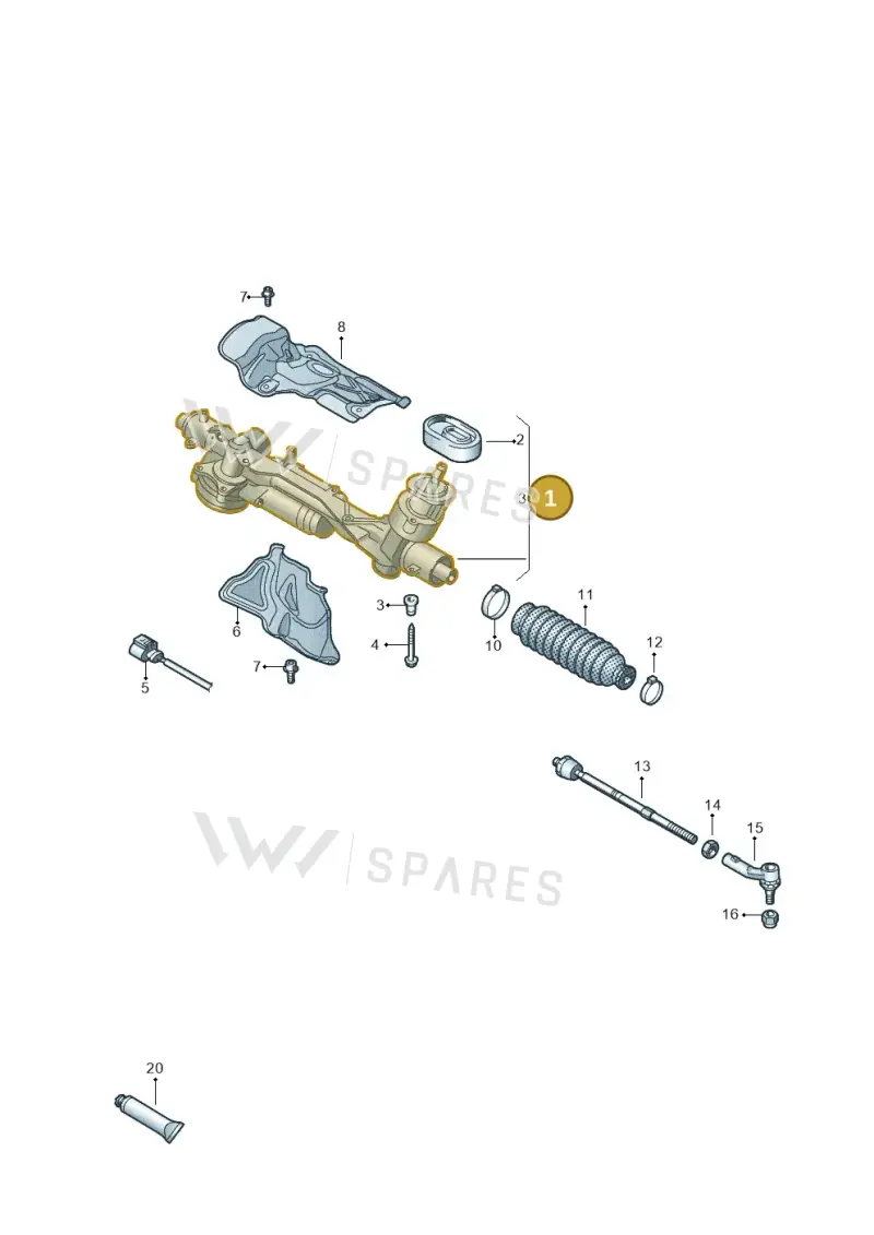 5Q2423055M — Volkswagen T-Roc convertible 1.5 (2019-2024) diagram 2gk423050, position 1
