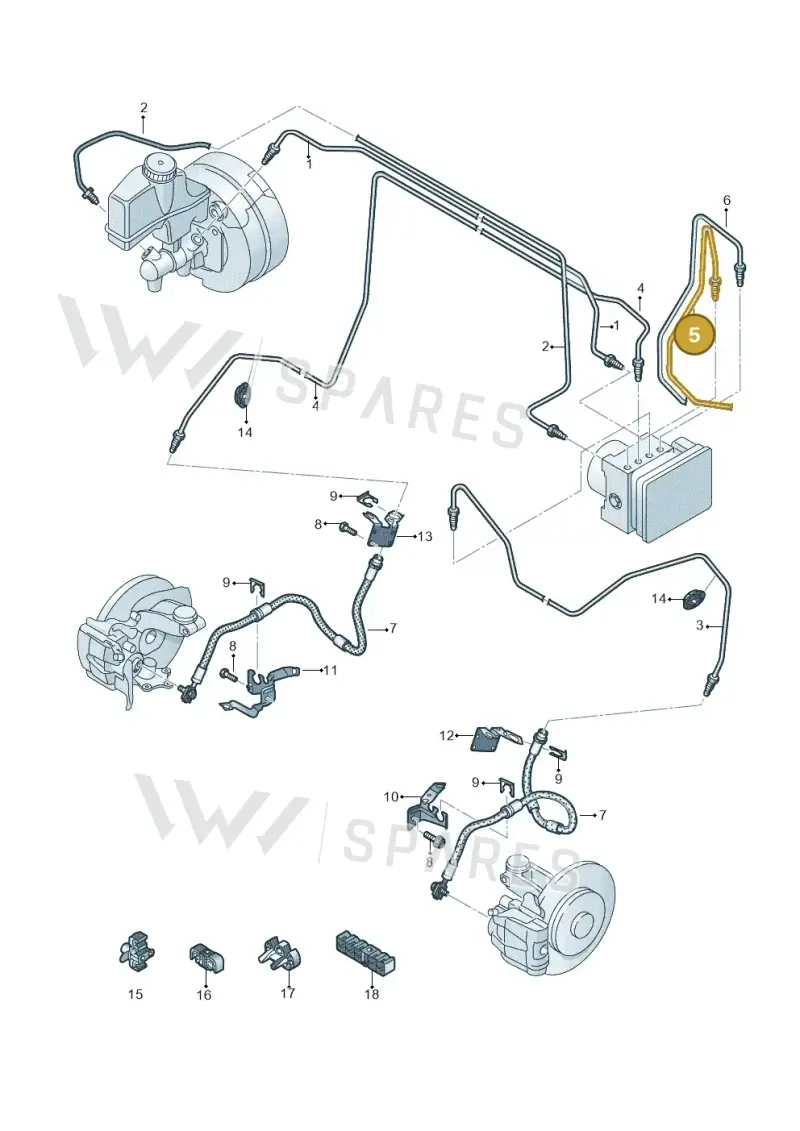 5Q2614725P — Volkswagen T-Roc BlueMotion (2017-2024) diagram 793611220, position 5