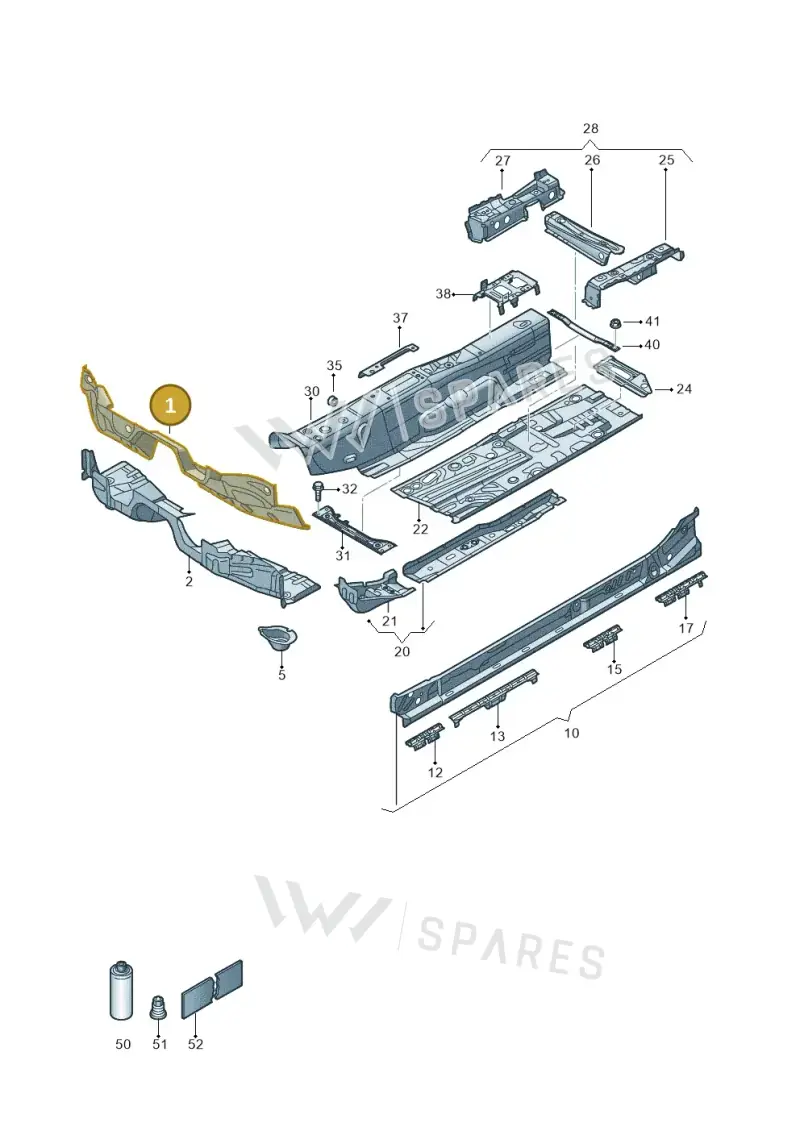 5Q2803143 — Volkswagen T-Roc BlueMotion (2017-2024) diagram 827803015, position 1