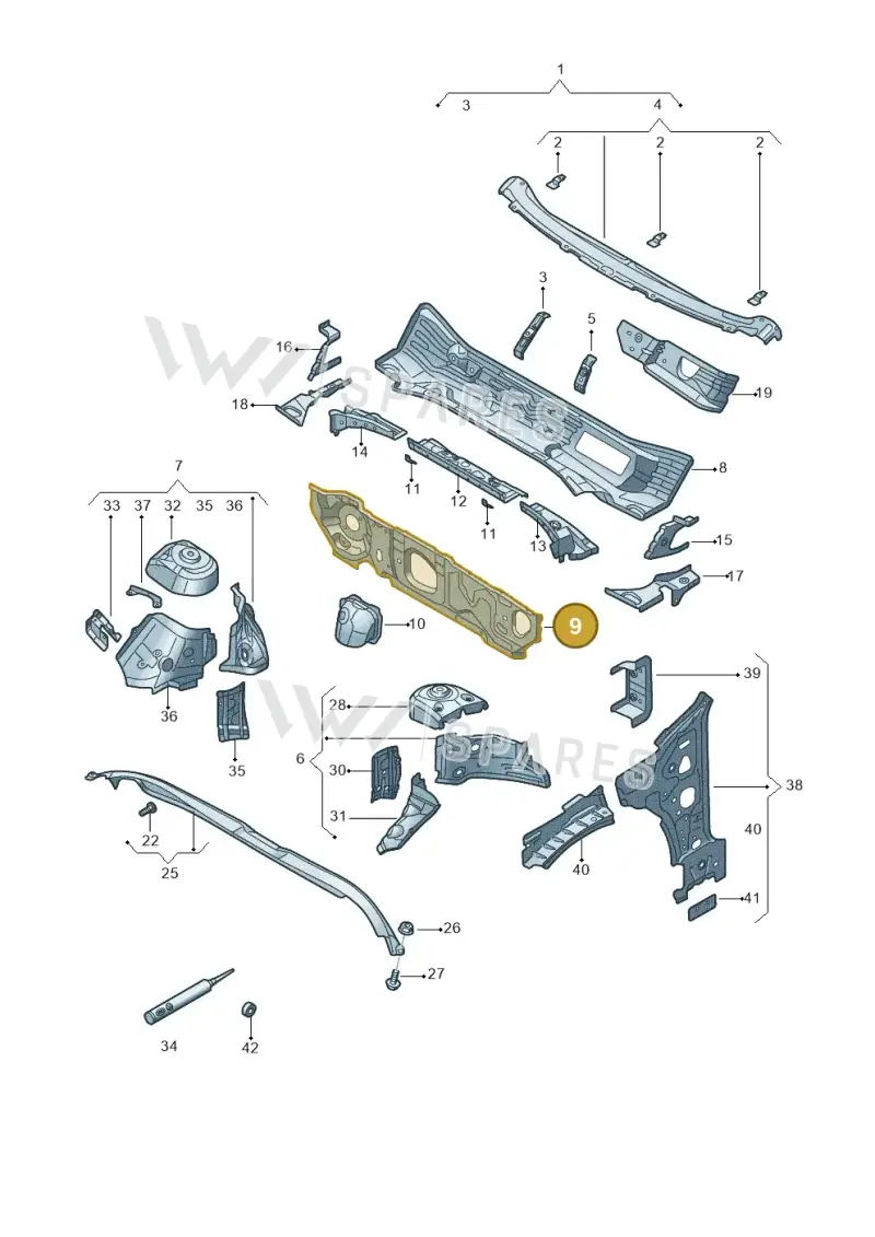 5Q2803155E — Volkswagen Passat estate (2023-) diagram 3j0805200, position 9