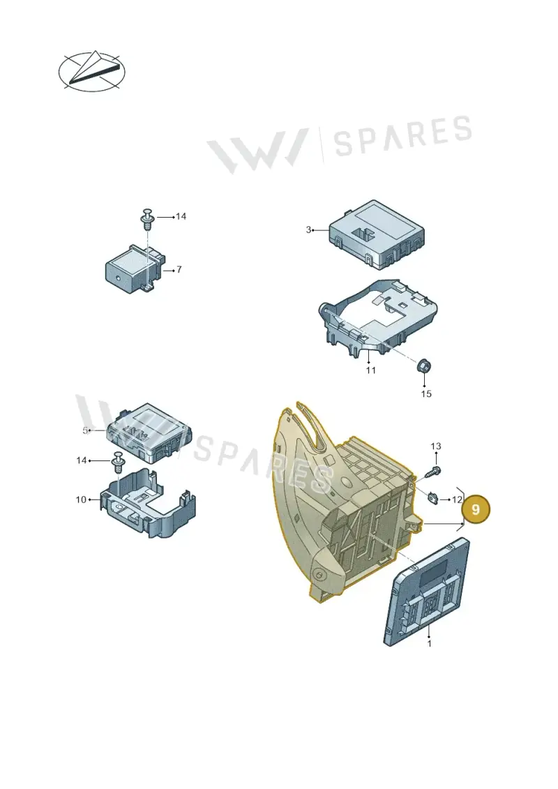 5Q2941395A — Volkswagen Passat estate (2023-) diagram 793937520, position 9