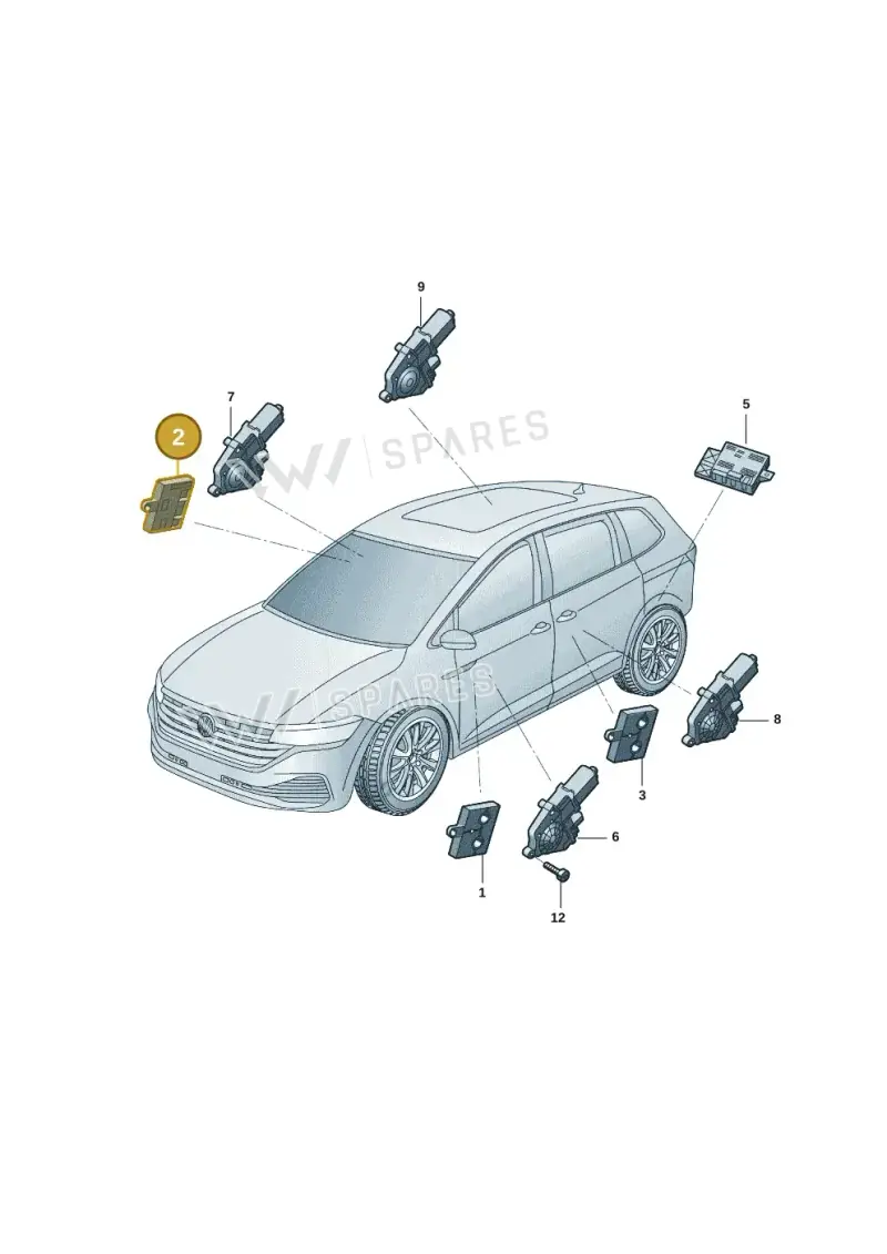 5Q4959392H — Volkswagen 30G platform diagram 30d959150, position 2