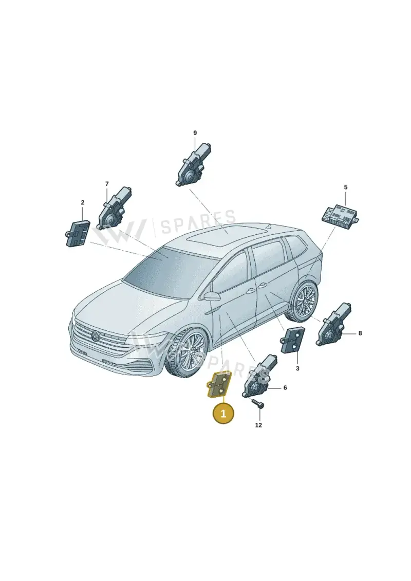 5Q4959593P — Volkswagen Viloran (2021-2022) diagram 30d959150, position 1