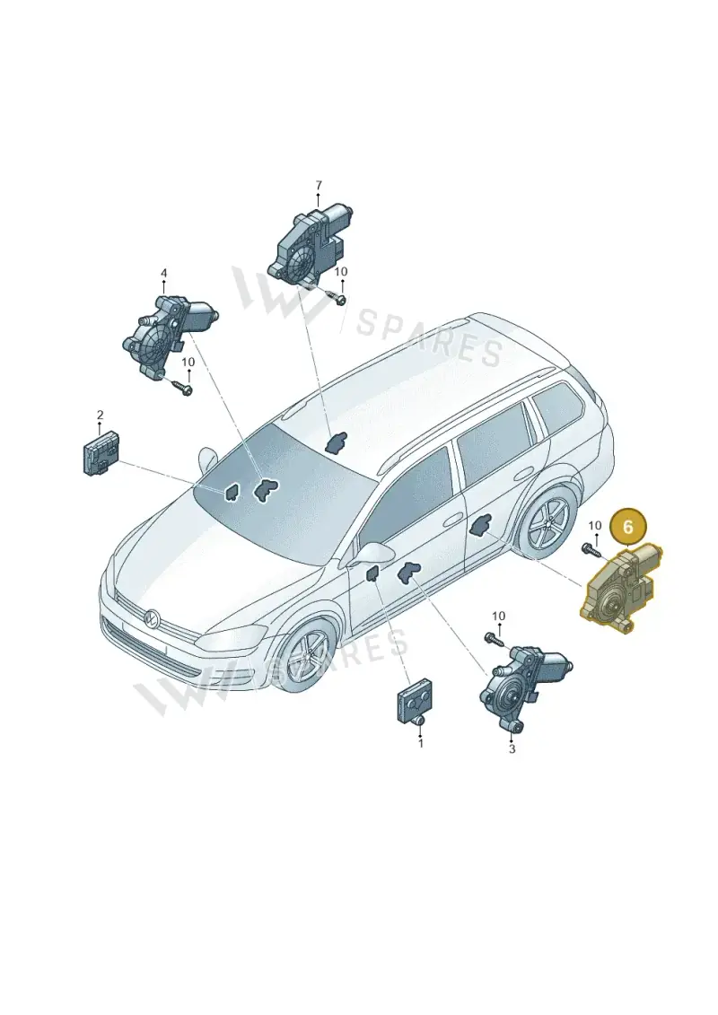 5Q4959811F — Volkswagen Golf Estate (2013-2017) diagram 763959100, position 6