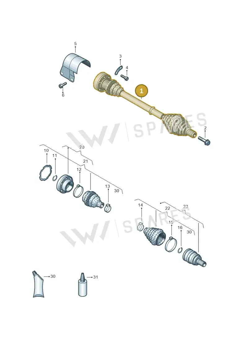 5Q6407272J — Volkswagen Golf 1.6 (2015-2019) diagram 793407200, position 1