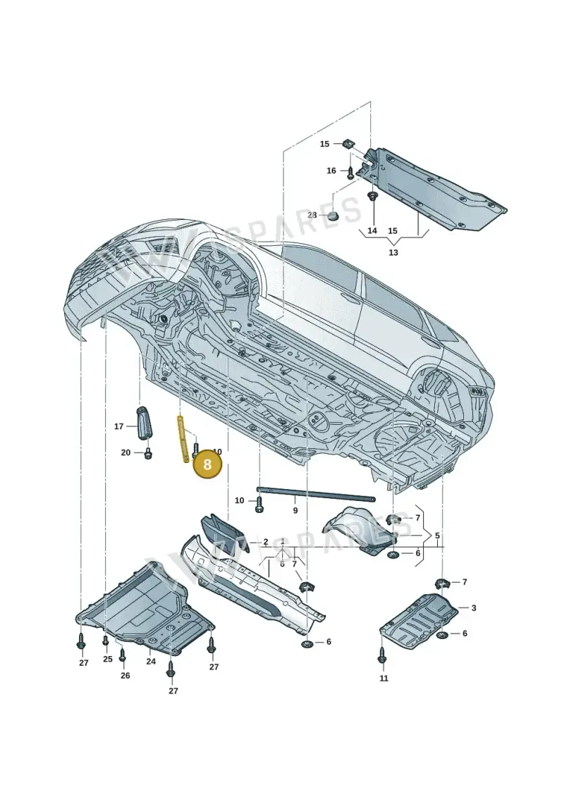 5Q7801766 — Volkswagen T-Roc convertible 1.5 (2019-2024) diagram 2gk825000, position 8