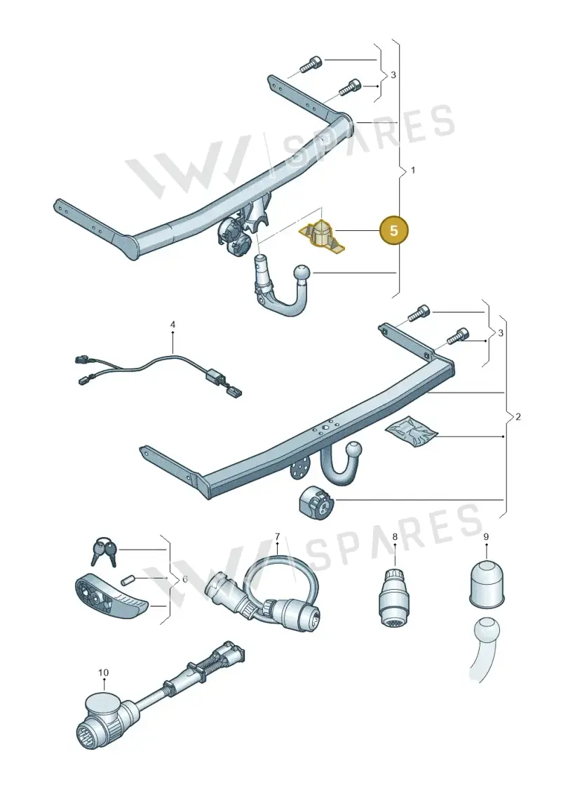 5QA092782 — Volkswagen Touran 2,0 BlueMotion (2015-2024) diagram 813071010, position 5