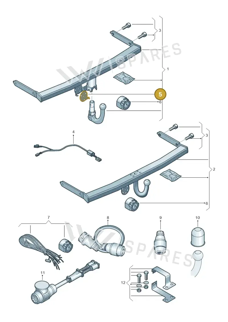 5QA092782 — Volkswagen Polo 1.0 BlueMotion (2017-2024) diagram 827071010, position 5