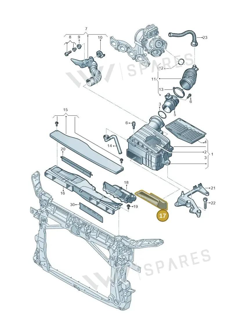 5QA129618C — Volkswagen Caddy Maxi Kombi (2020-2024) diagram 793129060, position 17