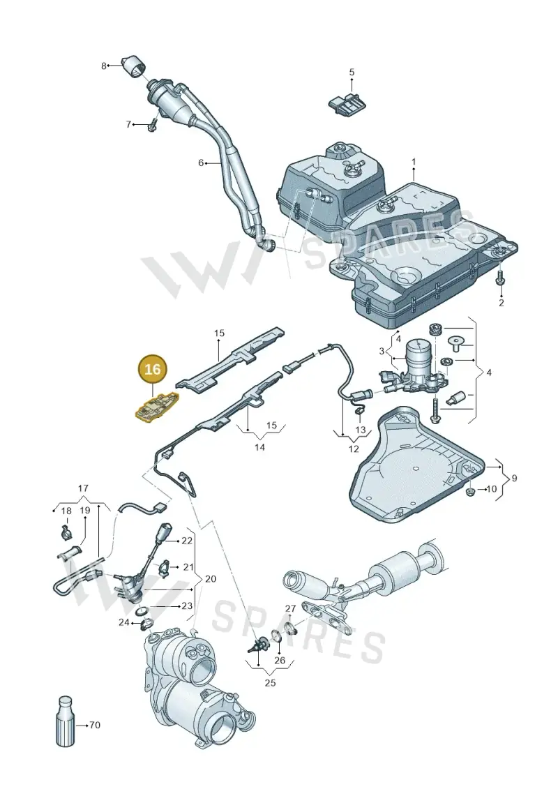 5QA131327B — Volkswagen Tiguan 2.0 4Motion (2017-2024) diagram 884253102, position 16