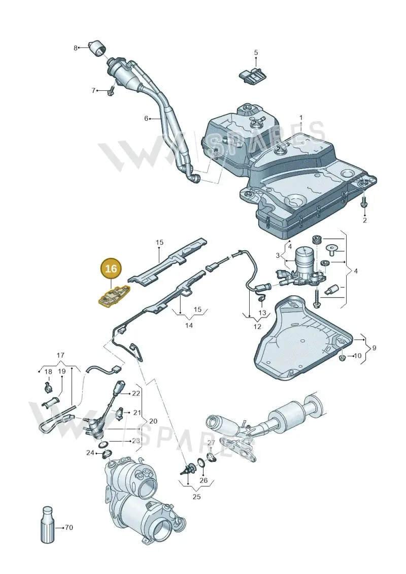 5QA131327D — Volkswagen Tiguan 2.0 4Motion (2017-2024) diagram 884253102, position 16