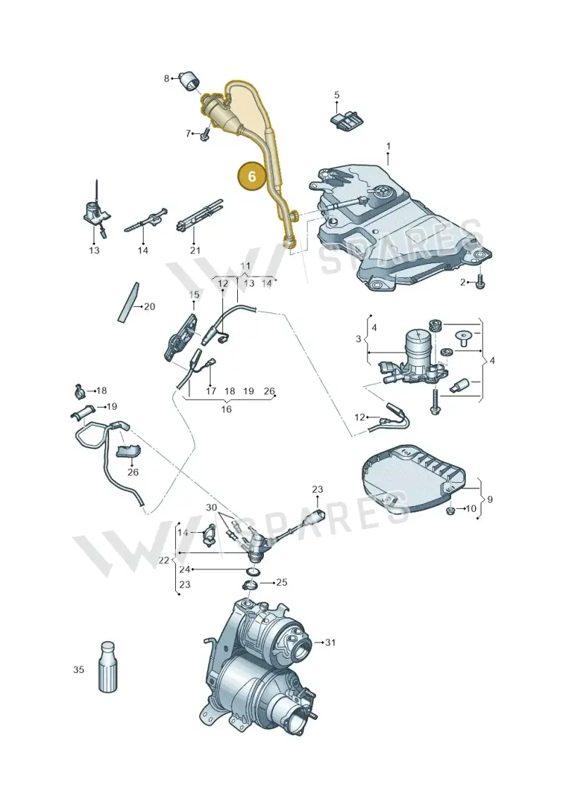 5QA131965F — Volkswagen Touran 2,0 BlueMotion (2015-2024) diagram 869253560, position 6
