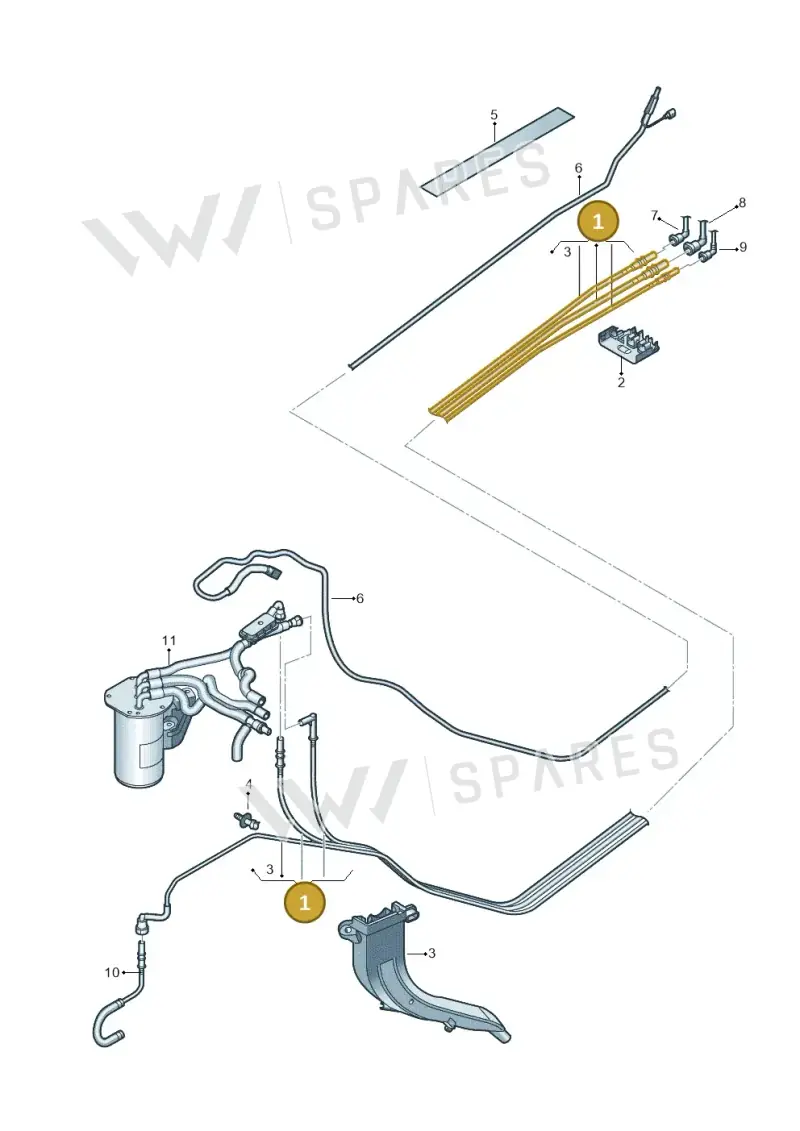 5QA200059E — Volkswagen Touran 2,0 BlueMotion (2015-2024) diagram 869201250, position 1