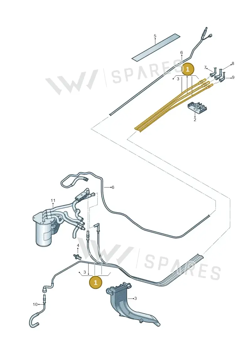 5QA200059F — Volkswagen Touran 2,0 BlueMotion (2015-2024) diagram 869201250, position 1