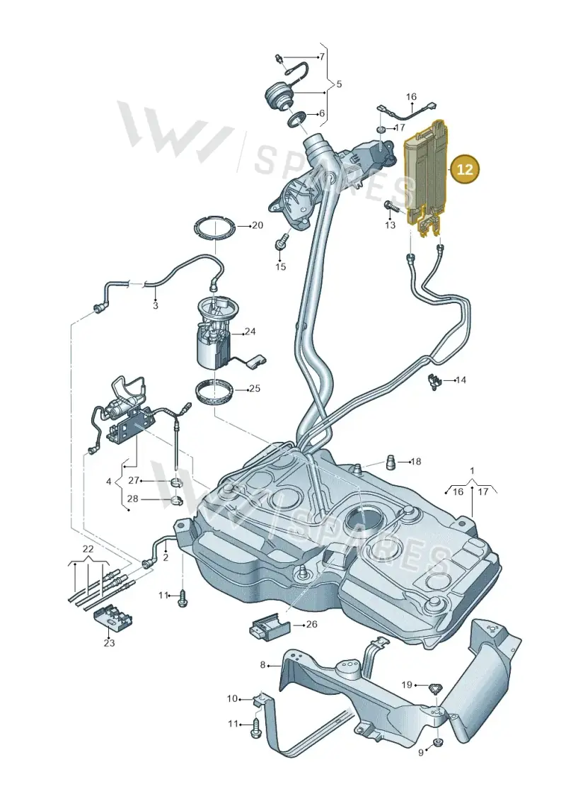 5QA201801 — Volkswagen Tiguan 2.0 (2023-) diagram 869201400, position 12