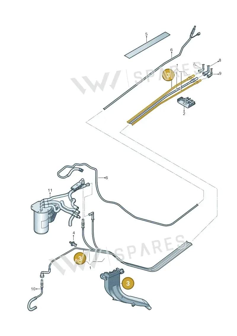 5QA201973F — Volkswagen Touran 2,0 BlueMotion (2015-2024) diagram 869201250, position 3