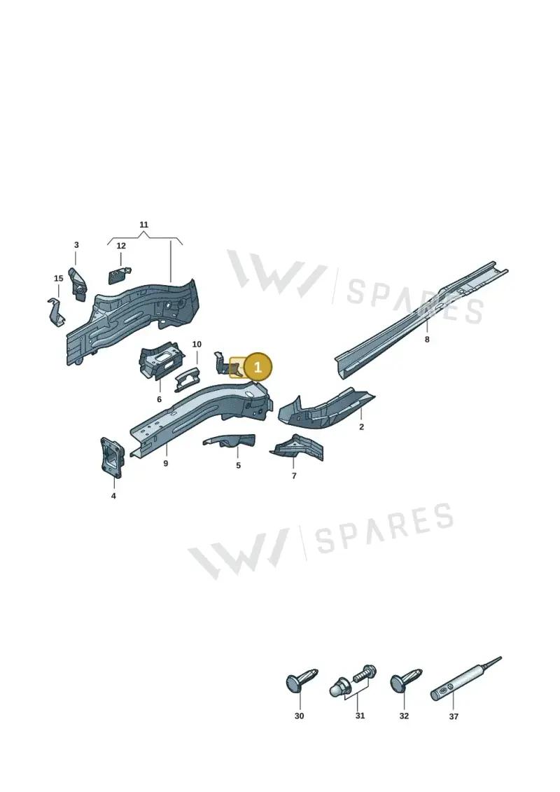 5QA803774 — Volkswagen Tiguan 2.0 (2023-) diagram 57x803001, position 1