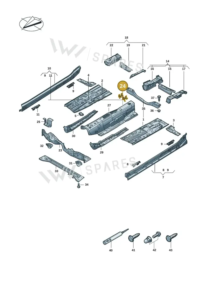 5QA861371 — Volkswagen Tiguan 2.0 (2023-) diagram 57x803200, position 24