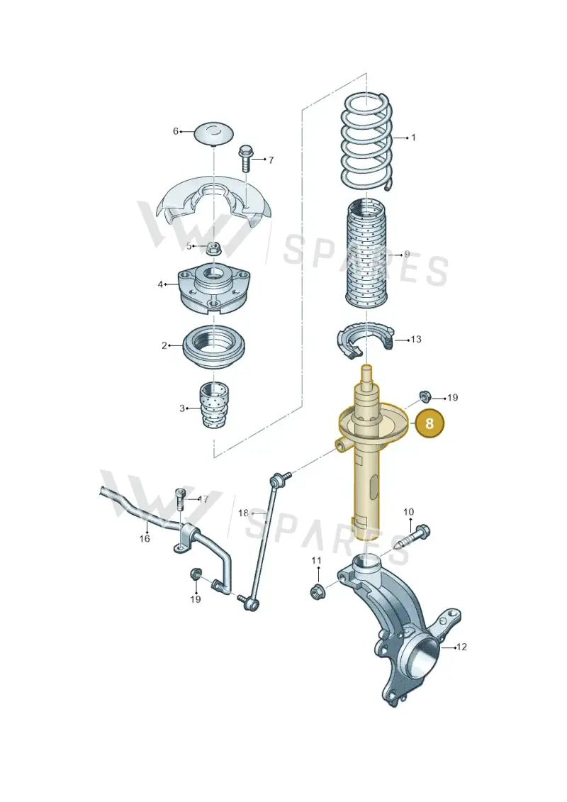 5QD413023M — Volkswagen Lamando (2014-2022) diagram 753411000, position 8