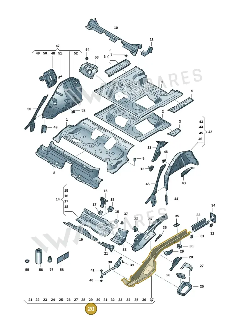 5QE803502M — SEAT Leon (2019-) diagram 5fn803014, position 20